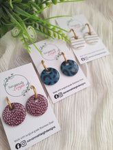 Load image into Gallery viewer, Luna Hoops- Teal/Black Leopard