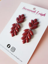 Load image into Gallery viewer, Amelia Earrings- Wine Red
