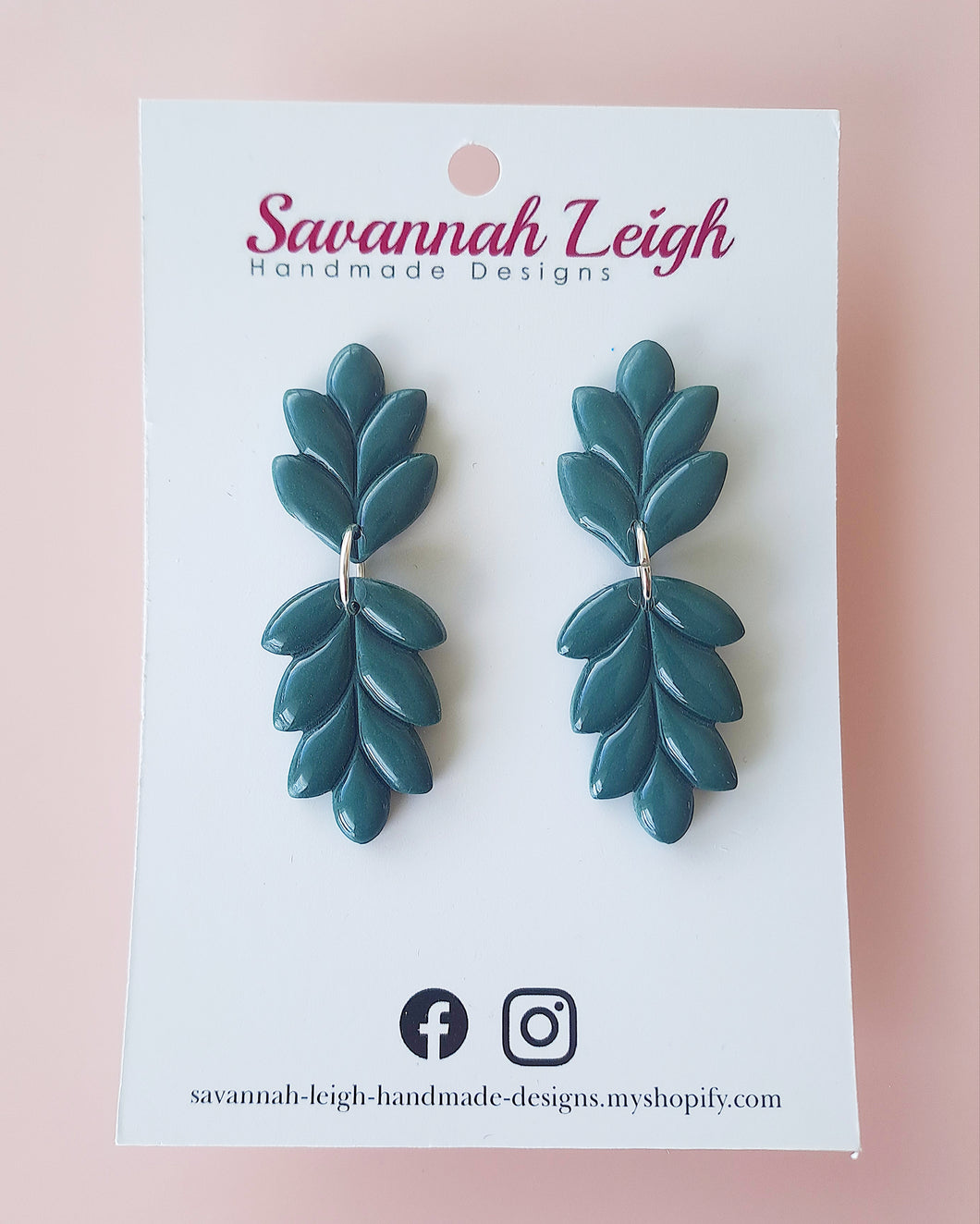 Amelia Earrings- Dark Green