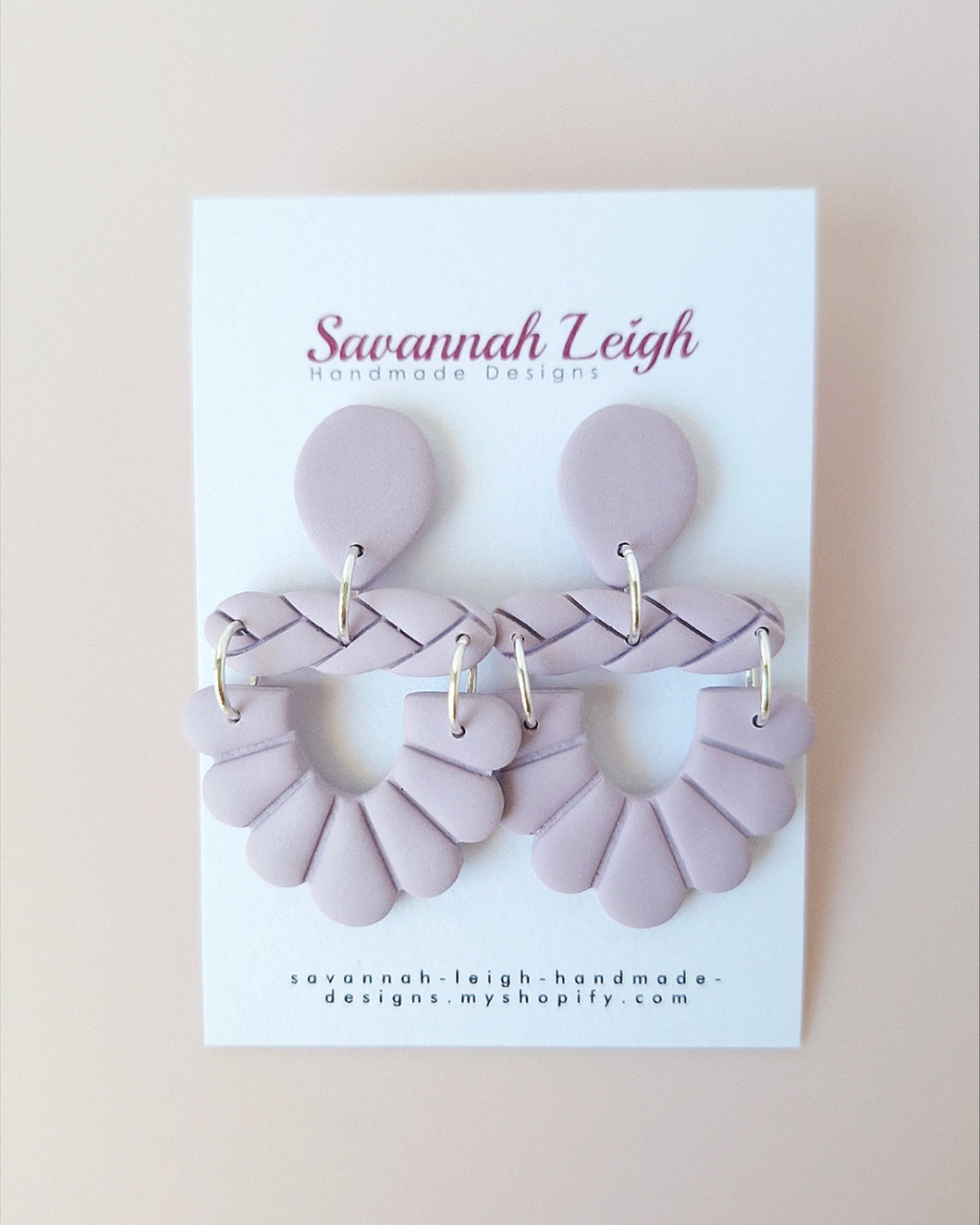 Cassandra Earrings- Dusty Lavender
