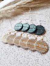 Load image into Gallery viewer, Hinemoana Earrings- Shimmery Green &amp; Black
