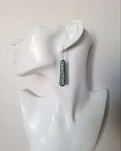Load image into Gallery viewer, Maia Earrings- Shimmery Blue &amp; Black
