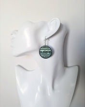 Load image into Gallery viewer, Hinemoana Earrings- Shimmery Blue &amp; Black
