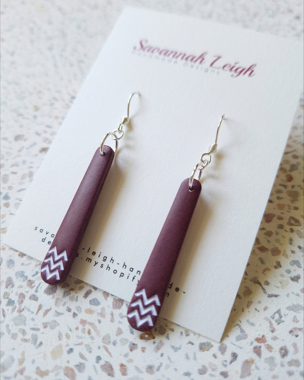 Kaokao Earrings- Burgundy