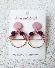 Load image into Gallery viewer, Chloe Earrings - Pink &amp; Burgundy
