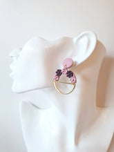 Load image into Gallery viewer, Chloe Earrings - Pink &amp; Burgundy
