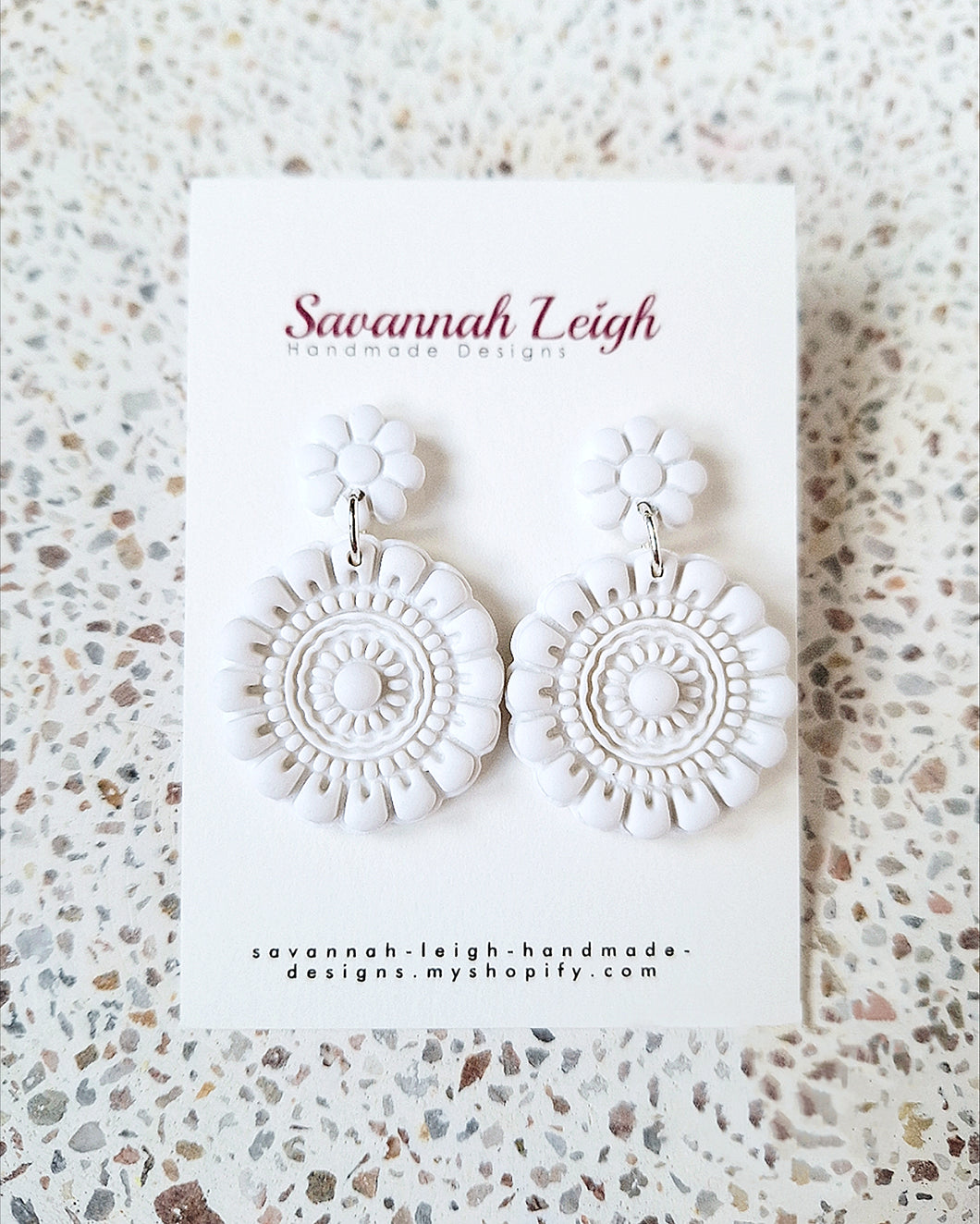 Soraya Earrings - White