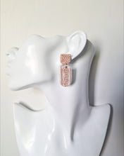 Load image into Gallery viewer, Hana Earrings- Sage &amp; Speckled White
