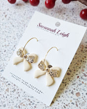 Load image into Gallery viewer, Bow Hoops- Ivory
