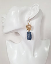 Load image into Gallery viewer, Petra Earrings- Dusty Blue &amp; White
