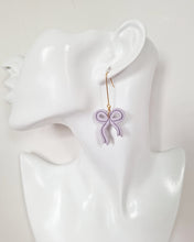 Load image into Gallery viewer, Leia Bow Earrings- Melon
