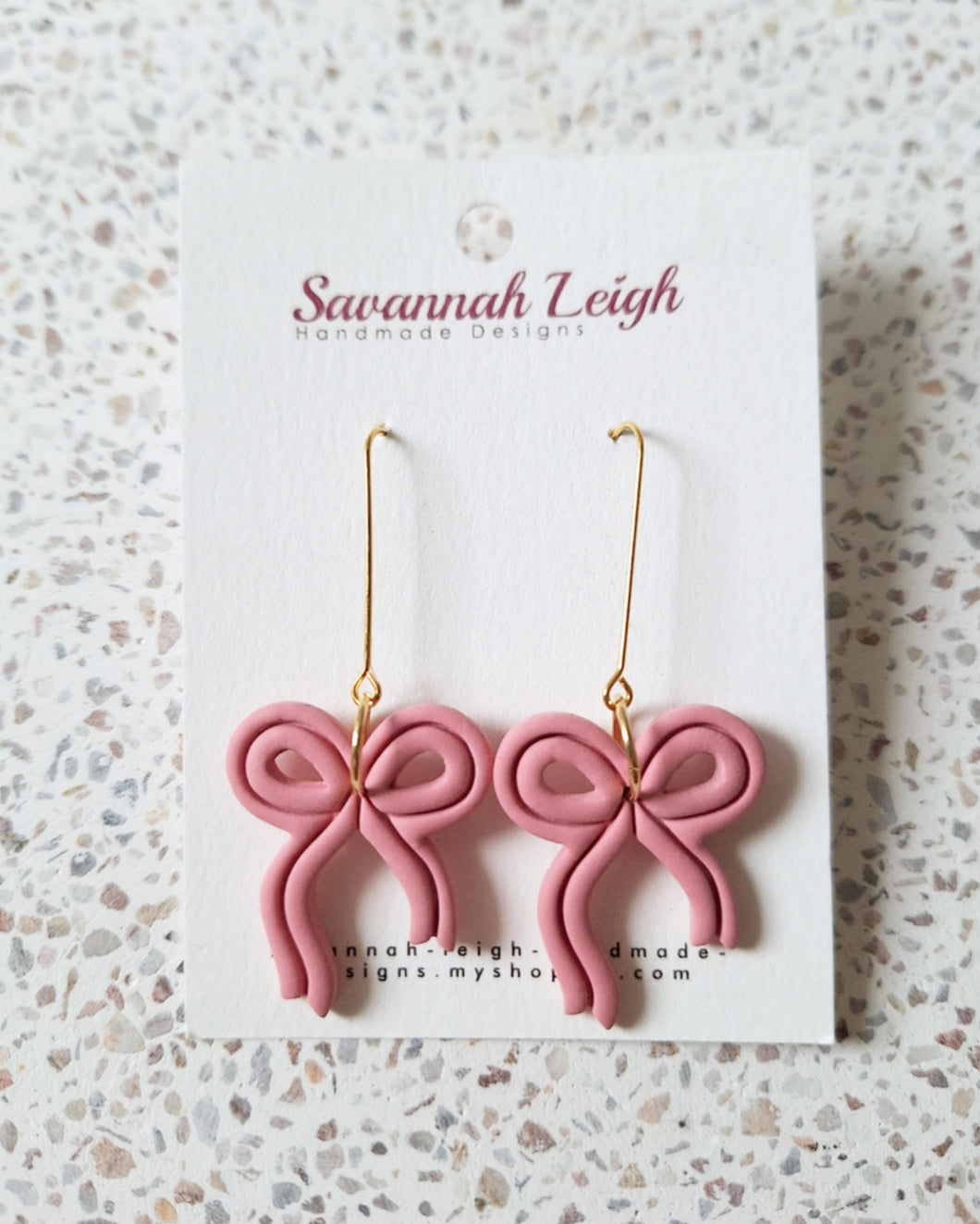 Leia Bow Earrings- Melon