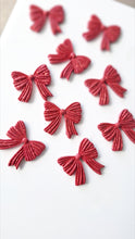 Load image into Gallery viewer, Georgia Bow Earrings- Red Glitter

