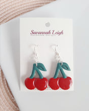 Load image into Gallery viewer, Cherry Earrings- Red
