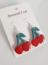 Load image into Gallery viewer, Cherry Earrings- Red
