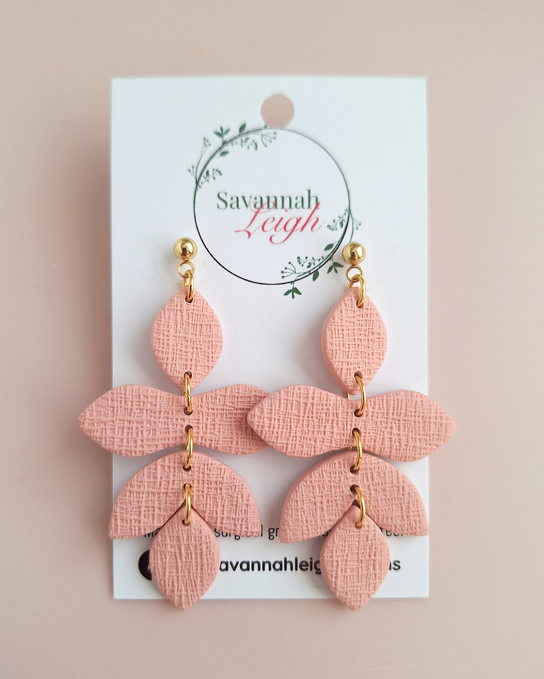 Serena Earrings- Blush Pink