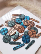 Load image into Gallery viewer, Hinemoana Earrings- Shimmery Blue &amp; Black
