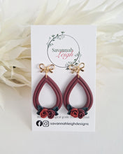 Load image into Gallery viewer, Riley Earrings- Wine
