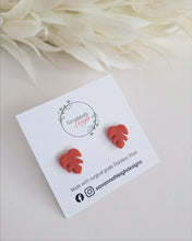 Load image into Gallery viewer, Burnt Orange Leaf Studs
