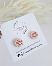 Load image into Gallery viewer, Blush Pink Sand Dollar Studs
