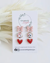 Load image into Gallery viewer, Blush Pink Bow Studs
