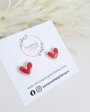 Load image into Gallery viewer, Sweetheart Studs- Red
