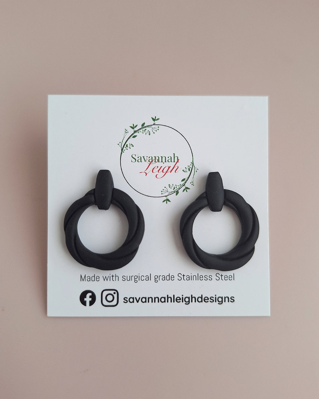 Bianca Studs- Black