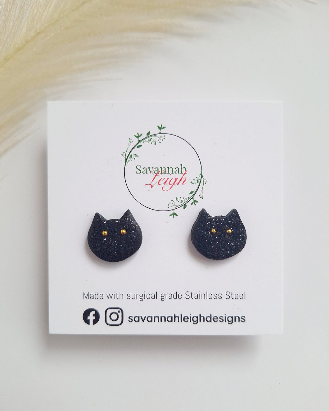 Spooky Cat studs