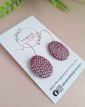 Load image into Gallery viewer, Alena Hoops- Burgundy Spots
