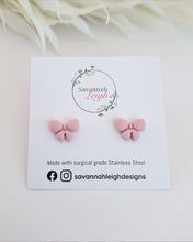 Load image into Gallery viewer, Pink Bow Studs
