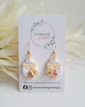 Load image into Gallery viewer, Lamb Earrings- Ivory Florals
