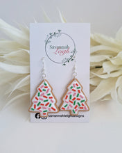 Load image into Gallery viewer, Christmas Cookie Tree Earrings

