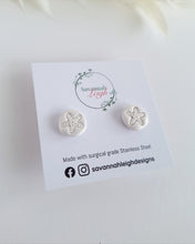 Load image into Gallery viewer, Pearl Sand Dollar Studs
