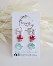 Load image into Gallery viewer, Red Mushroom studs
