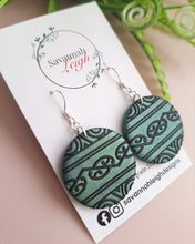 Load image into Gallery viewer, Hinemoana Earrings- Shimmery Green &amp; Black
