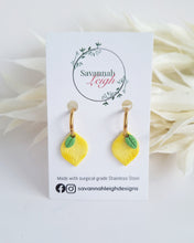 Load image into Gallery viewer, Lemon Mini Hoops
