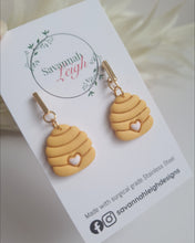 Load image into Gallery viewer, Bee Hive Earrings- Sunshine Yellow
