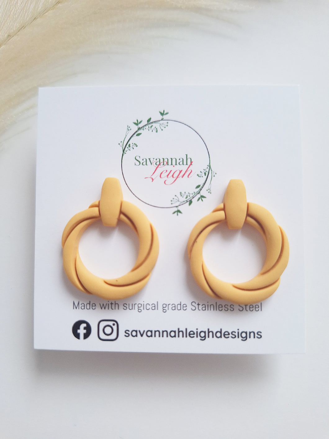 Bianca Studs- Sunshine Yellow