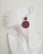 Load image into Gallery viewer, Soraya Earrings- Burgundy
