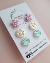 Load image into Gallery viewer, Beachy Studs- Pearly Pastels
