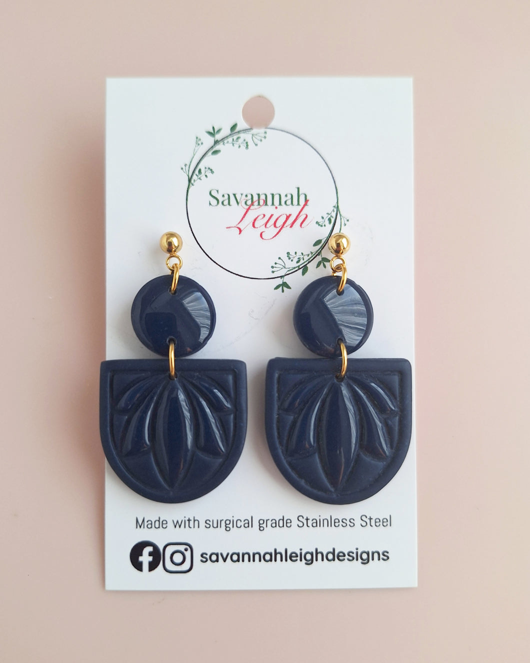 Lilly Earrings - Navy