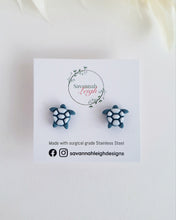 Load image into Gallery viewer, Teal Turtle Studs
