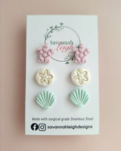 Load image into Gallery viewer, Beachy Studs- Pearly Pastels
