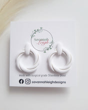 Load image into Gallery viewer, Bianca Studs- White
