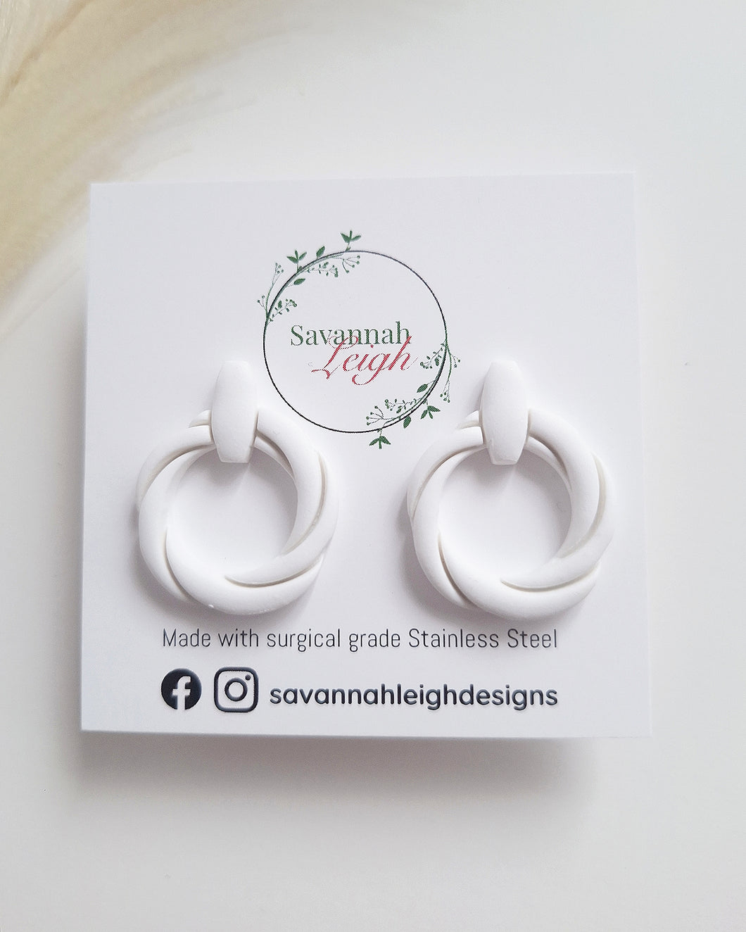 Bianca Studs- White
