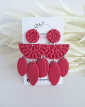 Load image into Gallery viewer, Abigail Earrings- Raspberry
