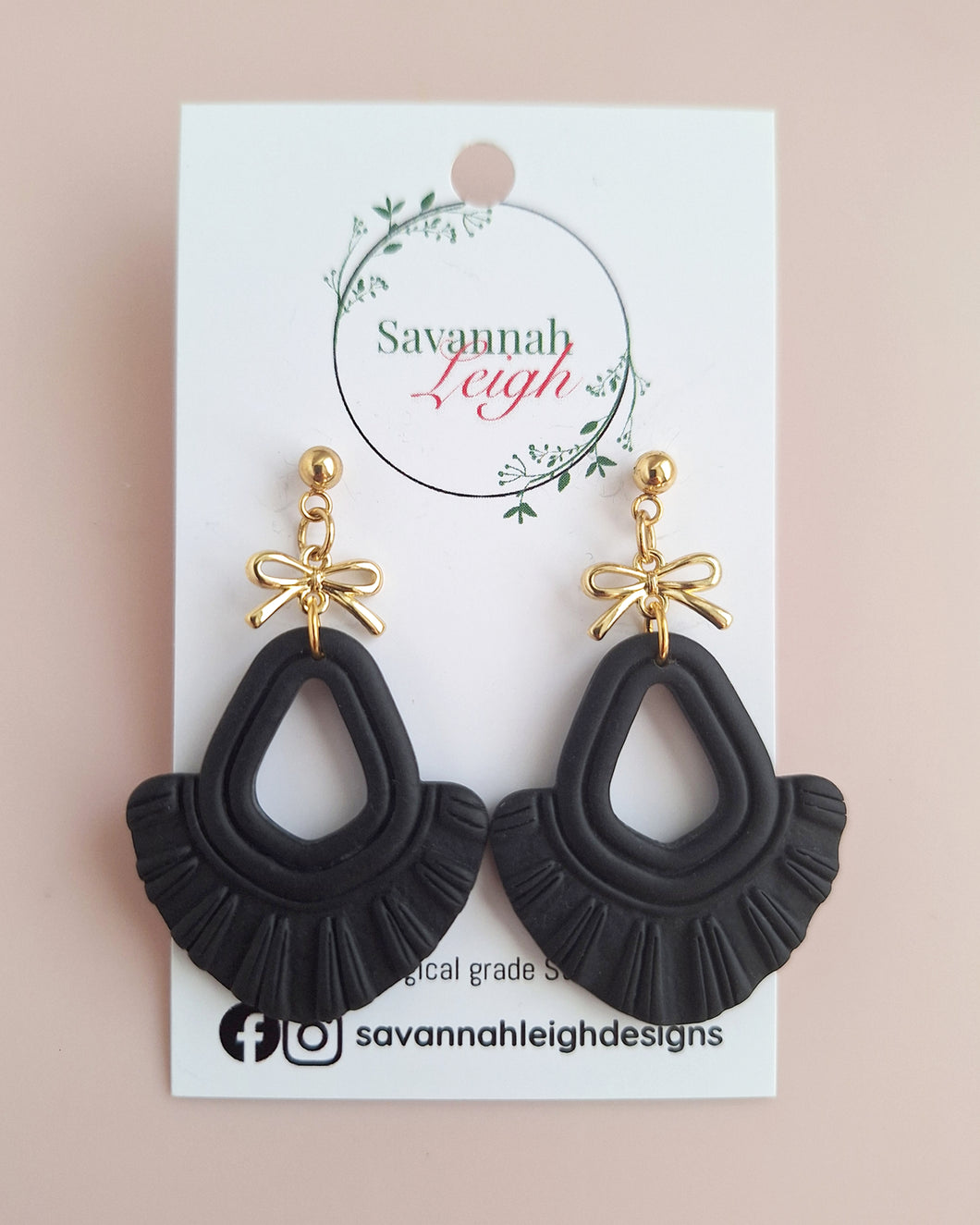 Tiana Earrings- Black