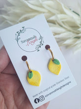 Load image into Gallery viewer, Lemon Mini Hoops
