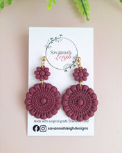 Load image into Gallery viewer, Soraya Earrings- Burgundy
