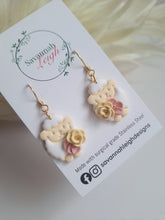 Load image into Gallery viewer, Lamb Earrings- Ivory Florals

